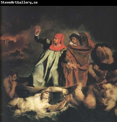 Eugene Delacroix Dante and Virgil in Hell (mk10)